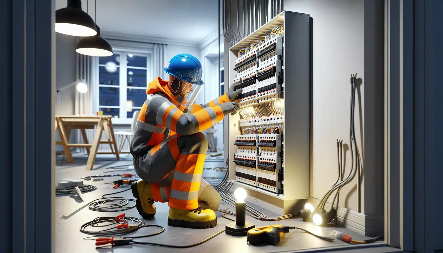 Elektrikers arbeid: hva gj&oslash;r en elektriker egentlig i hjem, n&aelig;ringsbygg og industri? &ndash; illustrasjon 1
