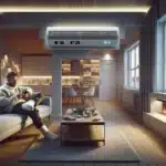 De beste løsningene for elektrisk oppvarming 8 Norwegian family living room with heat pump panel heater and smart floor heating