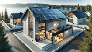 Slik fungerer solcellepaneler for boliger – illustrasjon